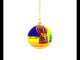 Nutcracker and Clara Blown Glass Ball Christmas Ornament 4 Inches