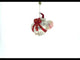 Hippo in Santa Hat Blown Glass Christmas Ornament