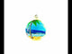 Santa Hat Relaxing at Beach Blown Glass Ball Christmas Ornament 4 Inches