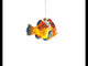 Clownfish in Sparkle Blown Glass Christmas Ornament