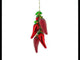 Spicy Chili Peppers Blown Glass Christmas Ornament