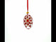 Red Poppy Floral Handcrafted Glass Egg Ornament