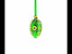 Gold Crosses on Green Ukrainian Glass Egg Ornament 4 Inches