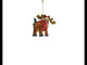 Festive Moose with Twinkling Lights Glass Christmas Ornament