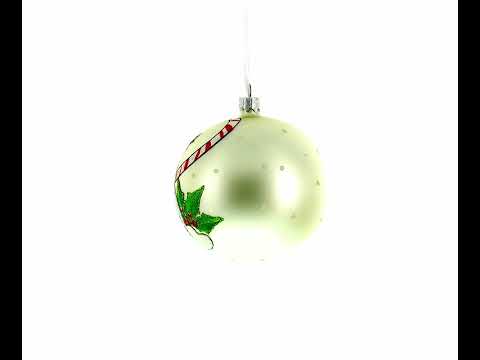 Snowmen Celebrating 'Our First Christmas' Blown Glass Ball Christmas Ornament 4 Inches