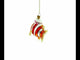 Nautical Captain Fish Blown Glass Christmas Ornament