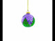 Santa, Snowman, and Christmas Tree Blown Glass Ball Ornament 3.25 Inches