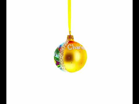 Joe Riley Waterfront Park, Charleston, South Carolina, USA Glass Ball Christmas Ornament 3.25 Inches