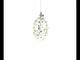 Silver Branches Glass Egg Christmas Ornament 4 Inches