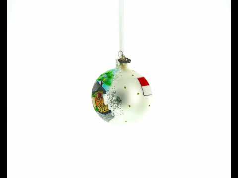 Sacred Monkey Forest Sanctuary, Bali, Indonesia Glass Ball Christmas Ornament 3.25 Inches