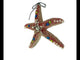 Starfish Blown Glass Christmas Ornament