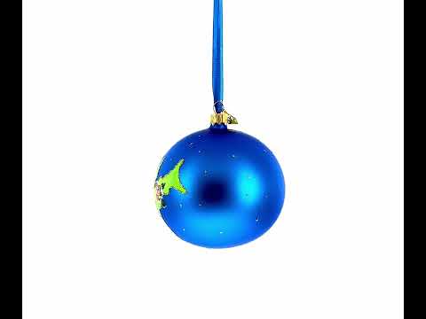 Adorno navideño con bola de cristal de viaje a los EE. UU., 4 pulgadas