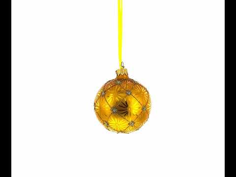 1897 Coronation Royal Egg Gold Blown Glass Christmas Ornament 3.25 Inches