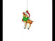 Adorable Deer Fawn in Santa Hat Glass Christmas Ornament