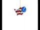 United States Flag Blown Glass Christmas Ornament