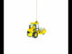 Road Roller Blown Glass Christmas Ornament