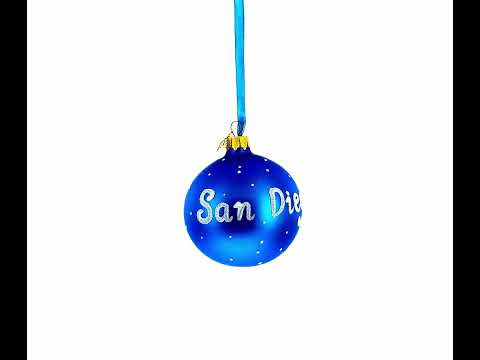 Adorno navideño con bola de cristal de San Diego, California, 3,25 pulgadas