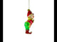 Whimsical Elf Decorating Cupcake Glass Christmas Ornament