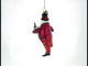 Santa Toasting with a Glass of Red Wine Blown Glass Christmas Ornament