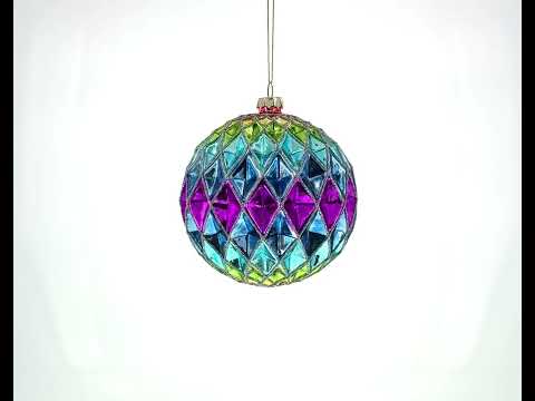 Vibrantly Colored - Radiant Blown Glass Christmas Ornament