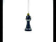 Black Rook (Castle) Chess Glass Christmas Ornament