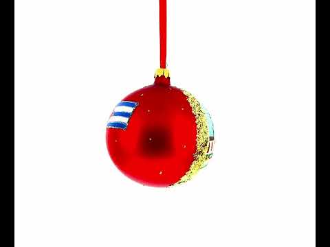 Old Havana, Havana, Cuba Glass Ball Christmas Ornament 4 Inches