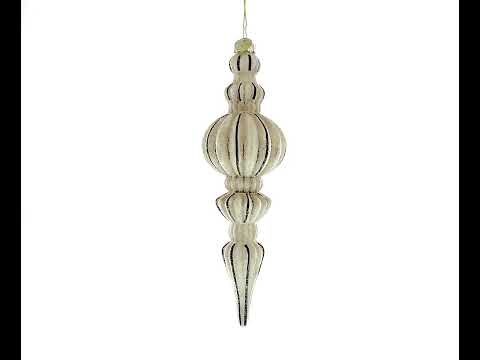 Vintage-Inspired Finial - Blown Glass Christmas Ornament