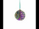 Peacock-Inspired Purple and Gold with Sequins Glitter Ball Christmas Ornament