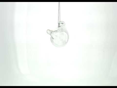 Graceful Bird Blown Clear Glass Christmas Ornament