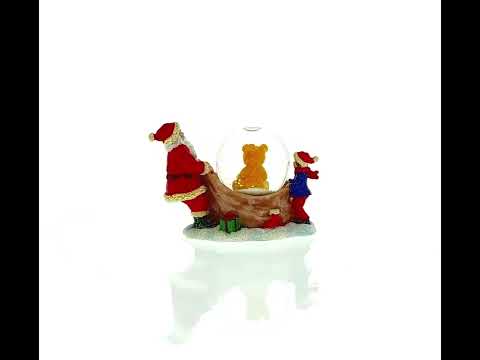 Santa's Teddy Surprise Mini Water Snow Globe