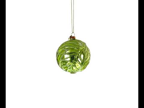 Handcrafted Green Cabbage Blown Glass Christmas Ornament