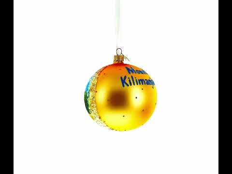 Adorno navideño con bola de cristal del Monte Kilimanjaro, Tanzania