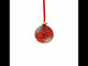 Radiant Jeweled Snowflake on Red Blown Glass Christmas Ornament 3.25 Inches