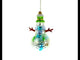 Snowman with Winter Village Painting Blown Glass Christmas Ornament