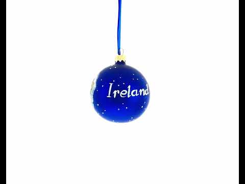 Castle in Ireland Glass Ball Christmas Ornament 3.25 Inches