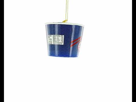 Instant Noodle Ramen Cup Blown Glass Christmas Ornament