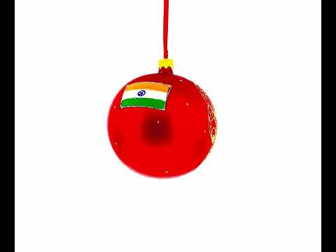 Swaminarayan Akshardham, New Delhi, India Glass Ball Christmas Ornament 4 Inches