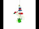 Snowman Bartender Blown Glass Christmas Ornament