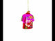 Tropical Short Sleeve Shirt with Flowers Blown Glass Christmas Ornament