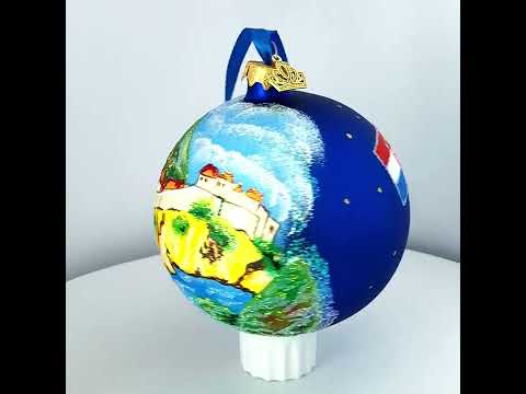 The Walls of Dubrovnik, Croatia Glass Ball Christmas Ornament 4 Inches
