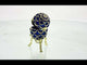 Blue Enamel Pinecone Royal Inspired Imperial Easter Egg with Clock