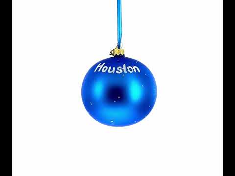 Space Center, Houston, Texas, USA Glass Ball Christmas Ornament 4 Inches