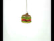 Juicy Cheeseburger Blown Glass Christmas Ornament