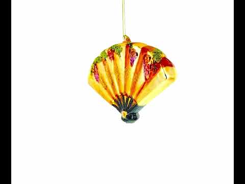 Traditional Japanese Fan Blown Glass Christmas Ornament