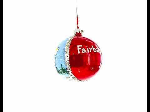 University of Alaska Museum of the North, Fairbanks, Alaska, USA Glass Ball Christmas Ornament 4 Inches