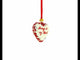 Love You Forever Red Heart Valentine's Glass Ornament