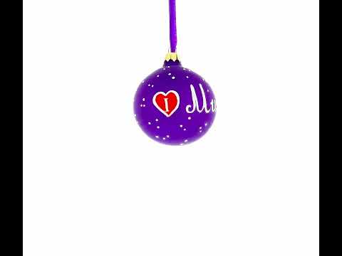 Music Instruments Glass Ball Christmas Ornament 3.25 Inches