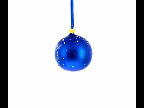 Libra Zodiac Horoscope Sign Glass Ball Christmas Ornament 3.25 Inches