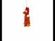 Golden Retriever in a Santa Hat Glass Christmas Ornament