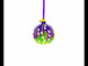 Lilies of the Valley on Purple Royal Glass Ball Christmas Ornament 3.25 Inches